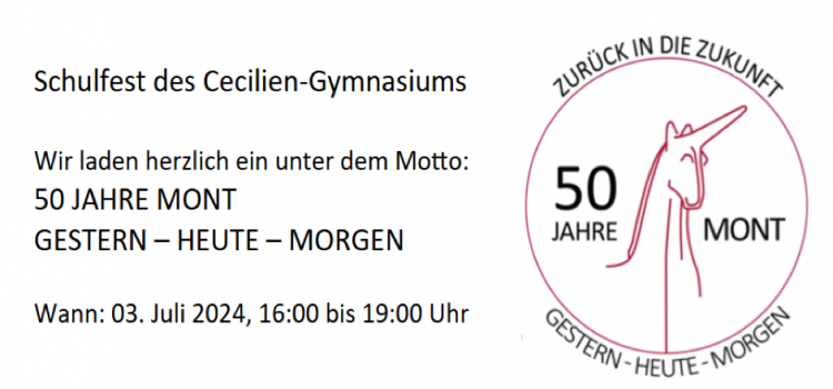 Save the date! Schulfest des Cecilien-Gymnasiums